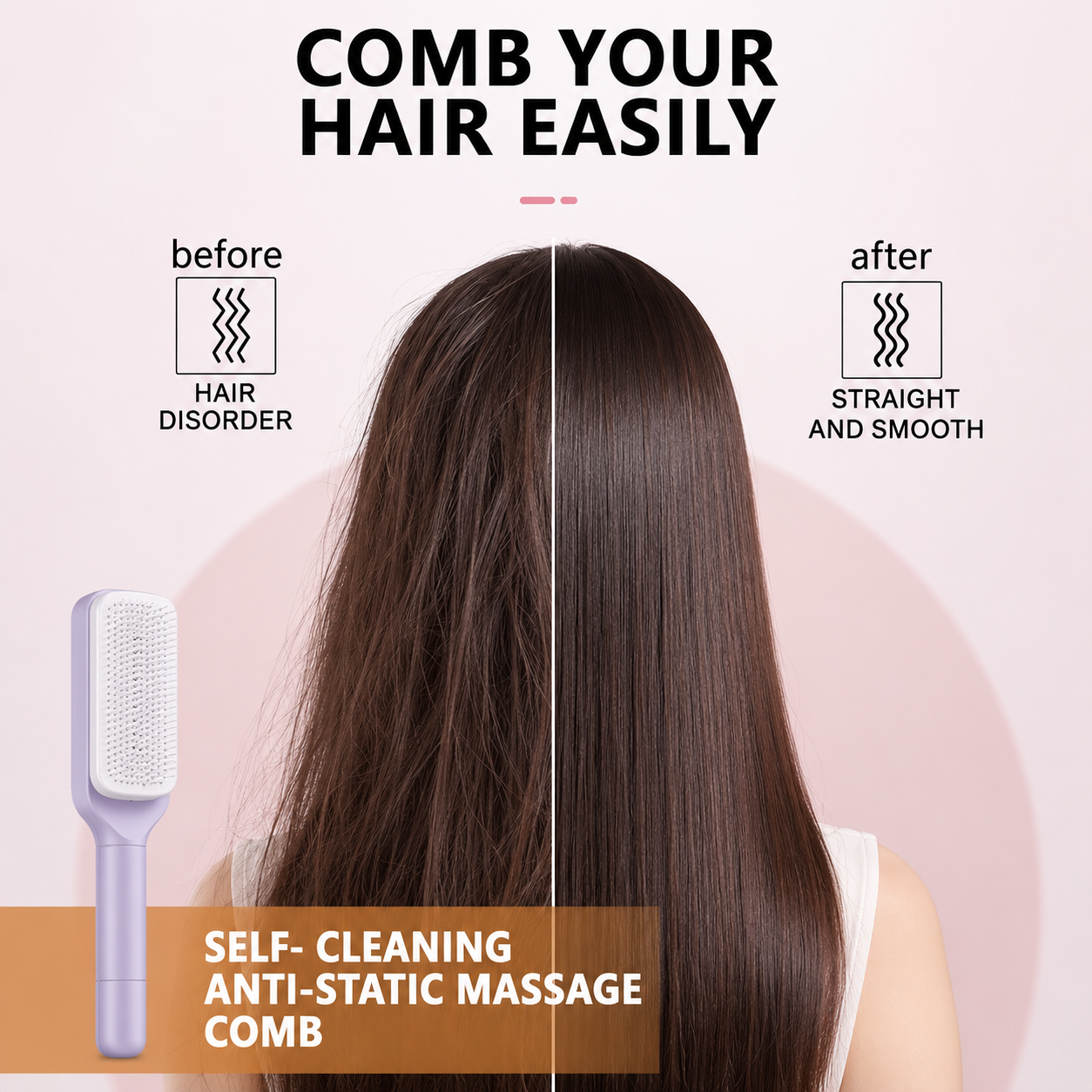 Self-Cleaning Hair Brush